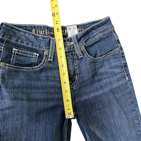 Cruel Girl Hannah Women 26L Denim Super Flare Dark Stonewash Embroidered Cowgirl - Picture 12 of 16